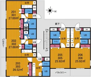 アムールミオ【3階】の間取り