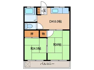 第一西野コーポ【1階】の間取り