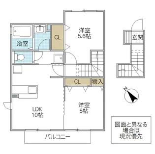 プレアデス見川 F【2階】の間取り
