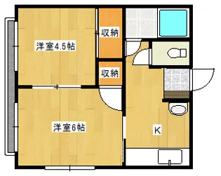 ソラーレ櫛原【2階】の間取り