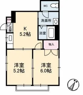フロムB【1階】の間取り