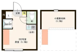 (仮称)柳原二丁目6 Designer AVAND【2階】の間取り