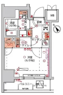 ハーモニーレジデンス川崎【9階】の間取り