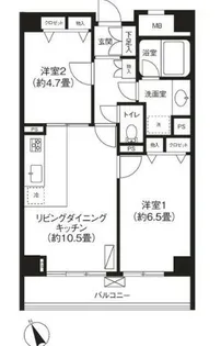 セゾン深川【5階】の間取り