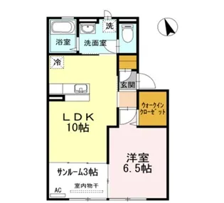 グランメール西岐波【2階】の間取り