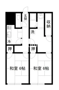 水明荘【2階】の間取り