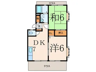 ヴィラ上野毛【1階】の間取り