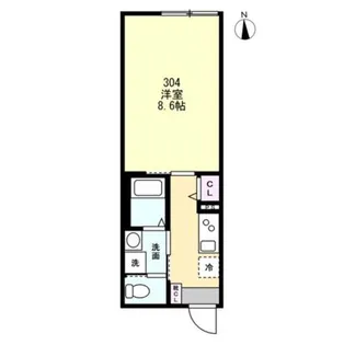 スキット本厚木【3階】の間取り