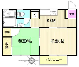 ハイツ寿【2階】の間取り