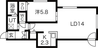 ルピナスウエスト【5階】の間取り