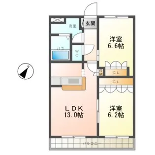 ラ・ウインクル【2階】の間取り