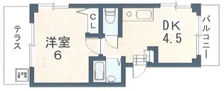 アネックス・パークサイド【1階】の間取り