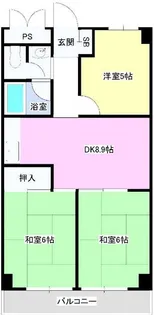 千代田グリーンハイツ【5階】の間取り