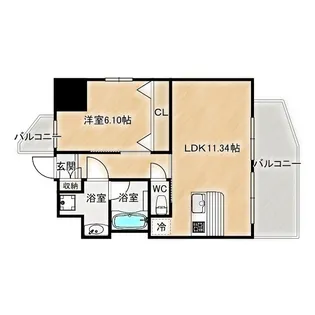 プレジオ都島ASIAN【4階】の間取り