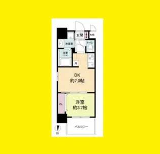 プライマル南森町パークビュー【5階】の間取り