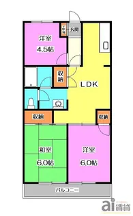 紫野ハイツ【2階】の間取り