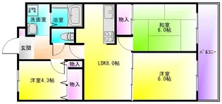 八尾山本レックスマンション【2階】の間取り