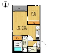 GRANDTIC22【1階】の間取り