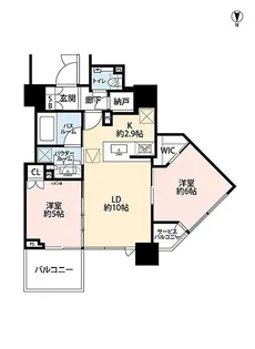 ベイサイドタワー晴海【25階】の間取り