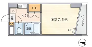 サンハイツ豊岡【1階】の間取り