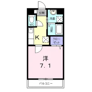 サウスセントラル衣川【1階】の間取り