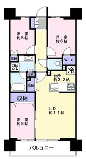プラウド南与野【5階】の間取り