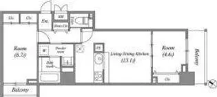 QUALITAS日本橋浜町【2階】の間取り