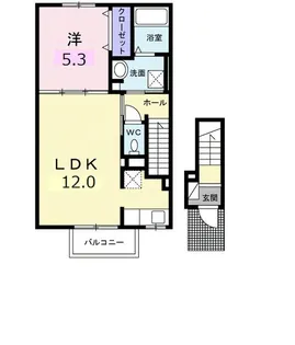 シャルマン 宇和島【2階】の間取り