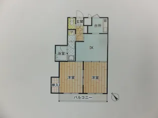 当間スカイハイツ【2階】の間取り