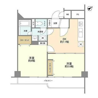 田園調布ロイヤルハイツ【2階】の間取り