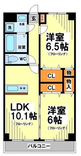 エコーヒルズ神代【1階】の間取り