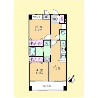 アビオン中野坂上【3階】の間取り