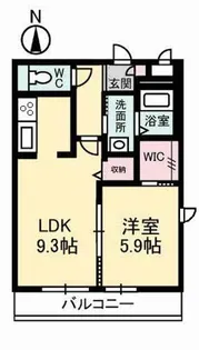 ウィスティリア A棟【3階】の間取り