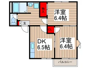 サンヴィレッジ朝霞B【2階】の間取り