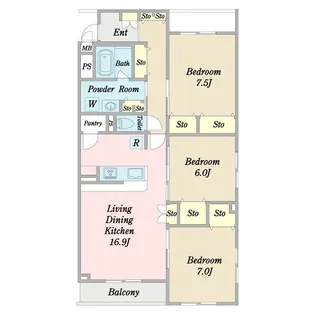 コンフォール瑞江12【2階】の間取り