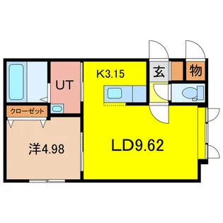シャルマン春光B【2階】の間取り