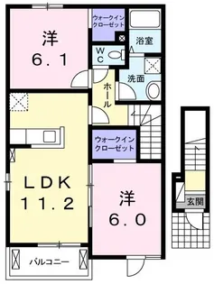 ベラヴィスタE【2階】の間取り