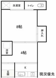 河内天美南アパート【1階】の間取り