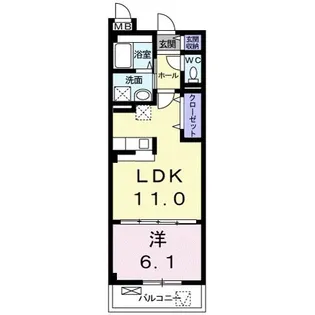 グローリ南草津II【4階】の間取り