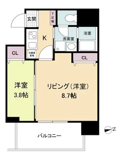 ヴィラ・セレーノ玉造本町【12階】の間取り