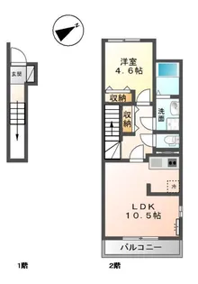 ジ アパートメント【2階】の間取り