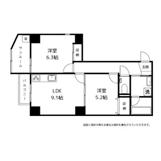 アクシルコート富山駅北【5階】の間取り
