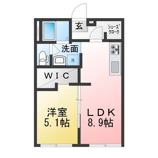 サンシャインA【1階】の間取り