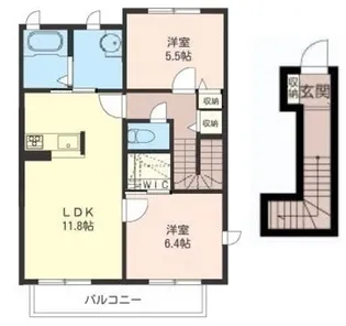 ヴィラロゴス【2階】の間取り