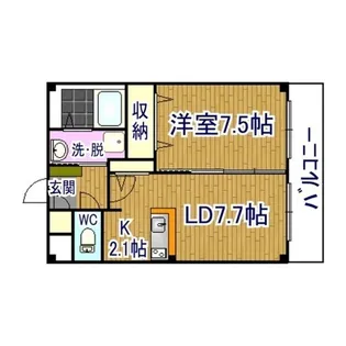 ロワイヤル・セゾン【2階】の間取り