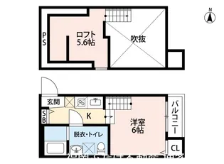 カーサ・エスペランサ田島【2階】の間取り