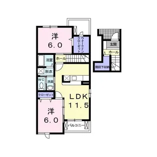フルジーナ C棟【2階】の間取り