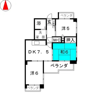 コンセール鳴海【5階】の間取り