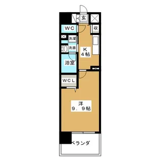 ロンドヴェルチュ白川公園【5階】の間取り