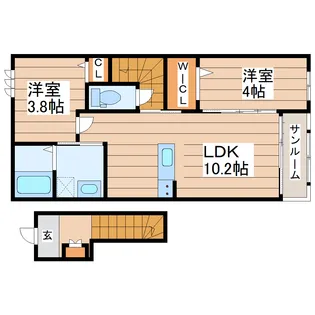 エクセランメゾン【2階】の間取り